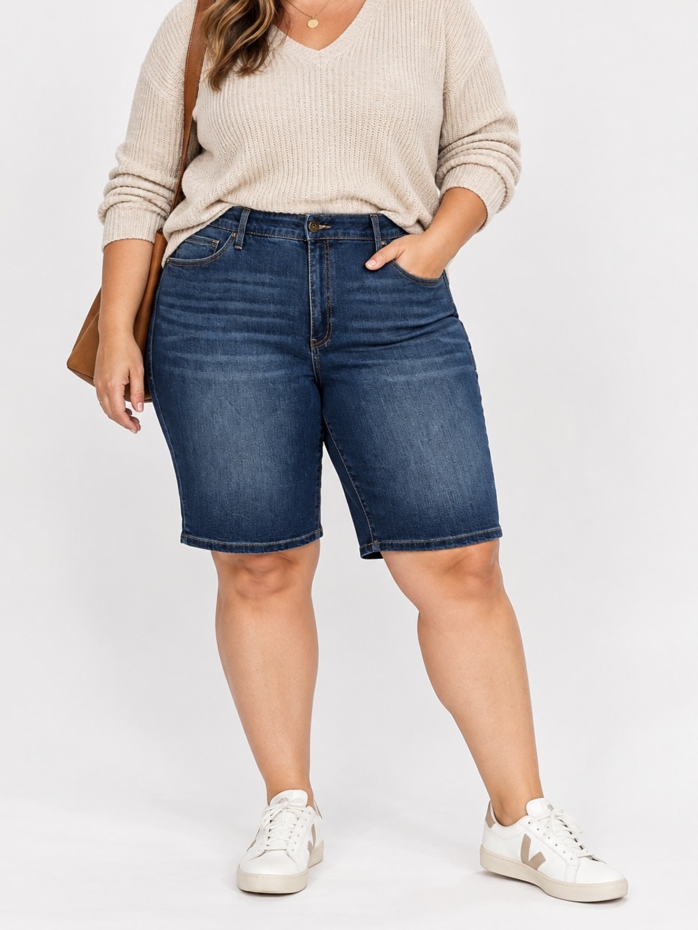 LulaRoe NEW Bermuda High Rise Jean Shorts Jorts Sz 44